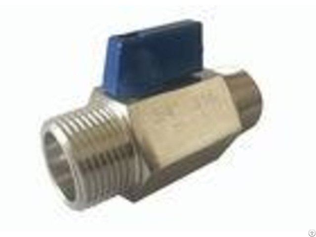 Mini Ball Valve Chrome Plated Pn63 Male Thread Stainless Steel Material