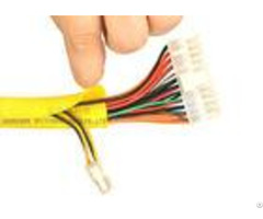 Yellow Color Self Wrapping Split Braided Sleeving For Electrical Wires