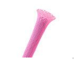 Pink Blue Flexible Cable Sleeve Cover Custom Length For Wire Protection
