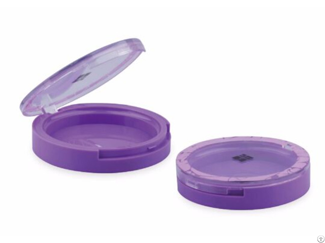 C004 14 8g Clear Plastic Purple Single Empty Eyeshadow Compact
