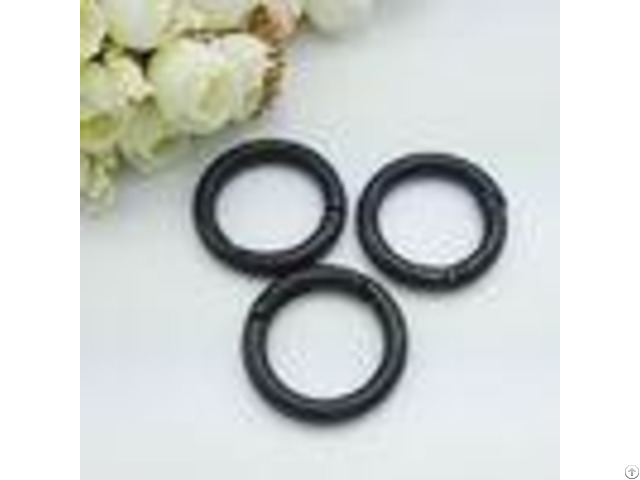 Black Free Plated 1 Inch Metal Trigger Snap Clip Spring Gate O Ring For Handbag