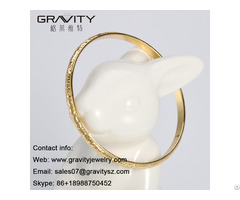Shenzhen Gravity Hot Selling Free Shipping New Fashion Saudi 18 Carat Custom Fine Gold Bangle