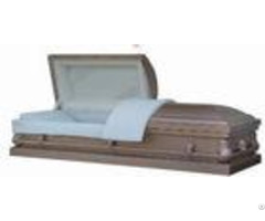 Silver Finish 20 Gauge Casket Pearl Crepe Interior With 11 Stationary Hardware