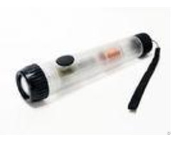 Waterproof Hand Shaking Emergency Led Flashlight Rechargeable Transparent White Color