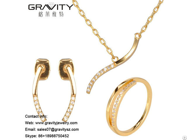 High Quality Wholesale 18 Carat Karat Gold Costume Jewelry Set