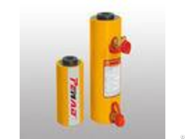 Double Action Hollow Hydraulic Cylinder Jack Heavy Duty Small Size Yellow Color