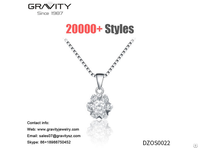 Gravity Jewelry Charmful White Gold Plated Pendant