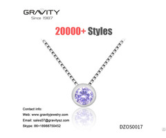 Ladies Custom Diamond Wedding Jewelry Silver 925 Necklace Chain