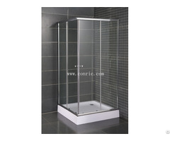 Simple Corner Shower Enclosure With Chrome Aluminum Profile