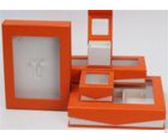 Kraft Paper Jewelry Box Screen Printing Logo With Lids Environmentally Friendly
