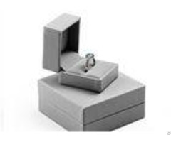 Hinge Wood Ring Jewelry Box Case Grey Gift Packaging Custom Luxury Handmade