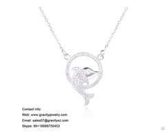 Silver Simple Long Initial Chain Popular Pendant Ladies Bridal Personalized Costume Jewel Necklace