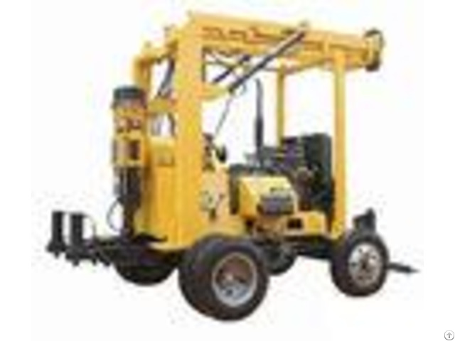 Multifunctional Trailer Mounted Water Well Drilling Rig With 80 Rpm Rotation Speed