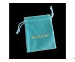 Pretty Jewelry Packing Velvet Drawstring Bags Metal Button Accessory Optional