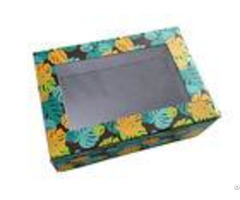 Transparent Window Paper Gift Box In Printing Decorative Pattern