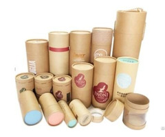 Custom Recycled Luxury Round Gift Kraft Paper Box Packaging Tube With Printed
