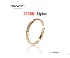 Szog0006 Gravity Custom Simple Open Desgin Plating Gold Jewellery Dubai Bangle