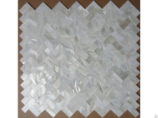 Herringbone Super White Mother Of Pearl Shell Mosaic Tile Bathroom And Kitchen Deco