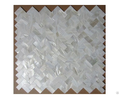 Herringbone Super White Mother Of Pearl Shell Mosaic Tile Bathroom And Kitchen Deco