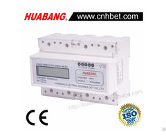 Three Phase 4 Wire Lcd Display Din Rail Energy Meter