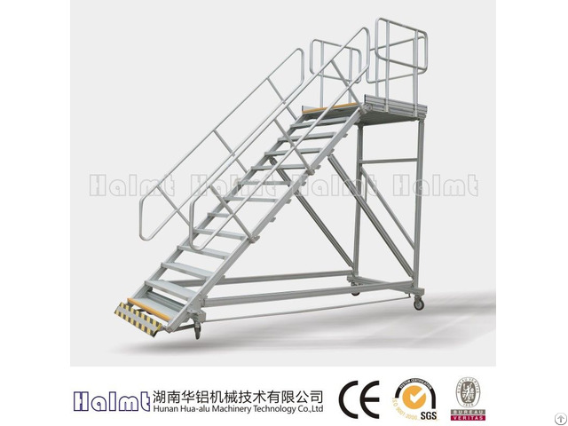 Manufacture Aluminum Movable Portable Platform Ladder