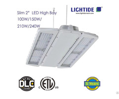 Lightide Slim 2 Inch Cree Led High Bay Lights 240w Etl Cetl Dlc Listed 7 Yrs Warranty
