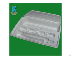 Customized 100 Percent Biodegradable Sugarcane Bagasse Molded Paper Pulp Packaging Trays