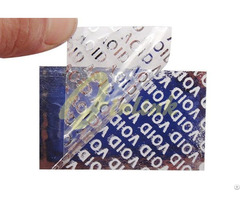 Partial Transfer Tamper Evident Security Void Label Material