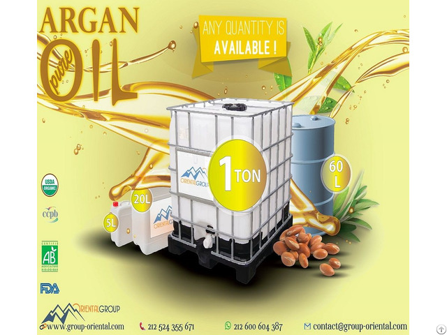 Certified Organic Bulk Argan Oil From Morocco