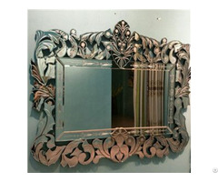 Etched Rectangular Delicate Devorative Wall Mirror For Livingroom Bathroom Dining Room