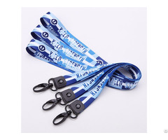 Custom Woven Logo Polyester Lanyards With Badge Id Card Holder