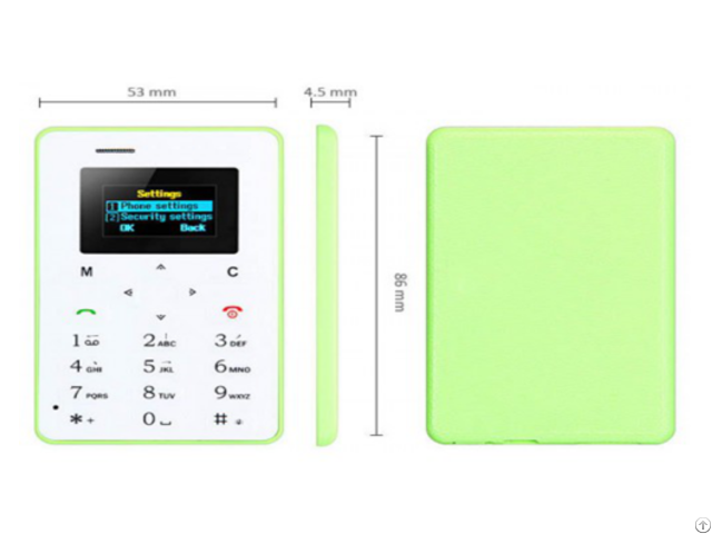 Odm Of Card Phone With Gps Positioning And A Keyboard Call Function