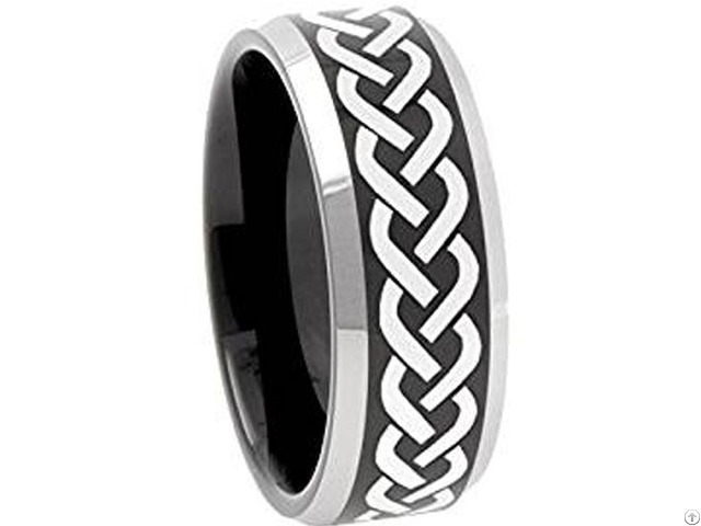Tungsten Carbide Celtic Wedding Band Ring