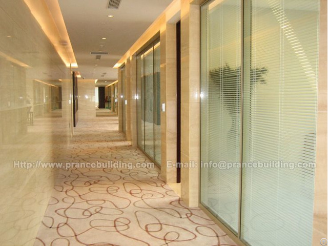 Soundproof Artistic Hotel Corridor Glass Partition