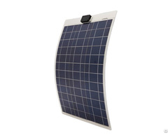 Waterproof 50w 12v Semi Flexible Poly Solar Panel With 1 4m Cables