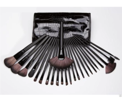 24pcs Black Handle Cosmetic Toll Makeup Brushes Set