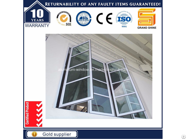 Thermal Break Aluminum Aluminium Casement Tilt Awning Glass Bay House Window Cw50