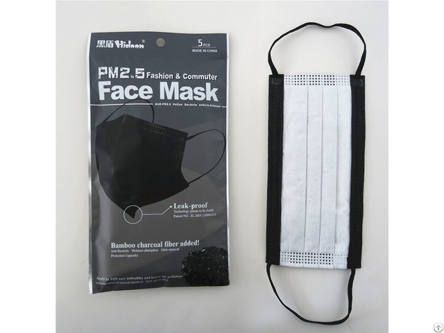 Disposable 3ply Black Non Woven Face Mask