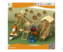 Amusement Equipment Outdoor Playground Wooden And Plastic Slide