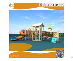 Amusement Equipment Wooden Outside Playground Slide