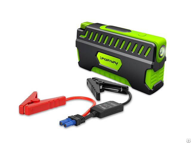 400a Peak 12000mah Portable Car Jump Starter With Jumper Cables Auto Battery Booster Power Bank