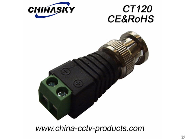 Bnc Male Connector To Screws Terminal Ct120