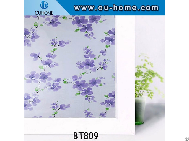 Ouhome Stained Decorative Glass Frosted Pvc Window Film Privacy