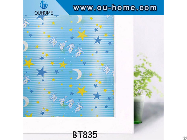 Home Decor Pvc Frosted Glass Window Privacy Self Adhesive Film