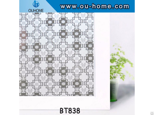 Ouhome Decor Pvc Glass Window Film Adhesive