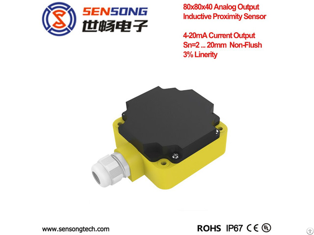 Factory 80x80mm Analog Output Inductive Proximity Sensors