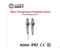 Sensong Brand M8 Through Beam Infrared Sensor Switch 24vdc
