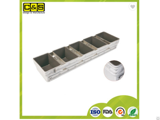 Cs Industrial 5 Straps Aluminium Baking Loaf Pan