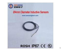 M4mm Diameter Ultra Mini Stainless Steel Body Flush Inductive Proximity Sensor