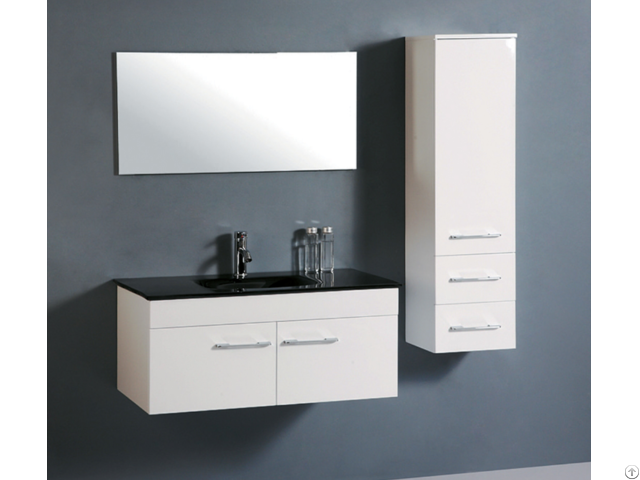 Eco Friendly Wall Mounted Lacquer Pvc Bathroom Cabinets Tm8117